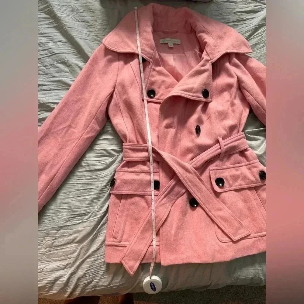 New York and Company Pink Coat, Size Small - Picture 5 of 8